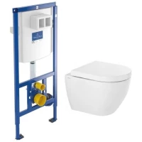 Комплект подвесной унитаз Sanindusa Sanibold 137034004 + 2373100 + система инсталляции Villeroy & Boch 92246100