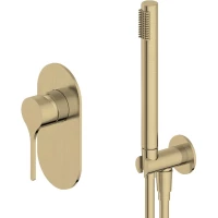 Смеситель для душа Feramolli Eva Bella OS1913 встраиваемый, с душевым гарнитуром, золотой матовый