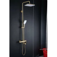 Душевая система Gappo G2418-23 320x210 мм, со смесителем, золотой матовый