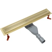 Душевой трап (лоток) IDDIS Perfex 975B6MG20DZ 60 см, с решеткой, перфорированный, золотой матовый