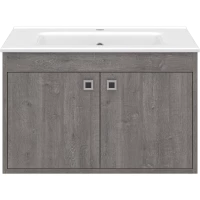 Тумба под раковину Misty Пайн Э-Пай-09070-19-2По 68,8 см, подвесная, темное дерево