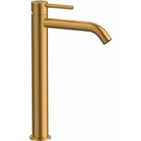Смеситель для раковины Lemark Kalina LMF-2115S-BRG без донного клапана, золотой матовый