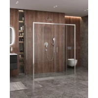 Душевой уголок Cezares Molveno MOLVENO-AH-2/2-170/80-C-Cr-IV 167x80 см, профиль хром, стекло прозрачное