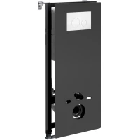 Инсталляция для унитаза WasserKRAFT Abens 20 20TLT.010.ME.BL.WH02 с кнопкой смыва, белый