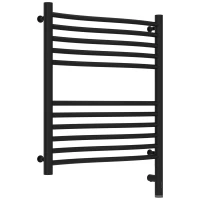 Полотенцесушитель электрический 600x500 черный матовый МЭМ правый Сунержа Флюид 3.0 31-5821-6050
