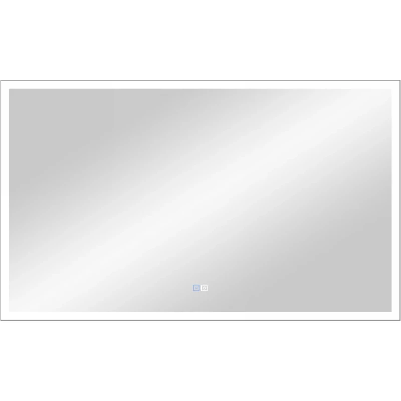 Зеркало Misty Веритате ВЕР-02-100/60-14 100x60 см, с LED-подсветкой, сенсорным выключателем, диммером, антизапотеванием, серый матовый