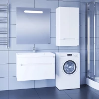 Комплект мебели белый глянец 80,5 см Санта Лондон 224004L + CLASSIC80M + 900520