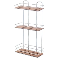 Полка для ванной Tekno-tel BK077 30 см, тройная, хром