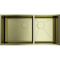 Кухонная мойка Omoikiri Taki 85-2-LB-U/IF-LG Side 4997038 85x44 см, светлое золото