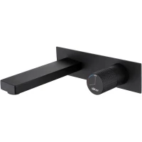 Смеситель для раковины CoolStart Abber Rund AF8712B встраиваемый, черный матовый