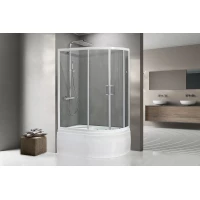 Душевой уголок с поддоном Royal Bath RB8120BK-T-L 120x80 см L, профиль белый, стекло прозрачное