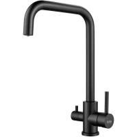 Смеситель для кухни Raffine F118H с подключением к фильтру, черный матовый