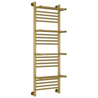 Полотенцесушитель водяной 1200x400 состаренная латунь Сунержа Богема с полкой+ 051-0224-1240