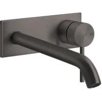 Смеситель для раковины Gessi Gessi316 54090#707 встраиваемый, без донного клапана, черный хром матовый