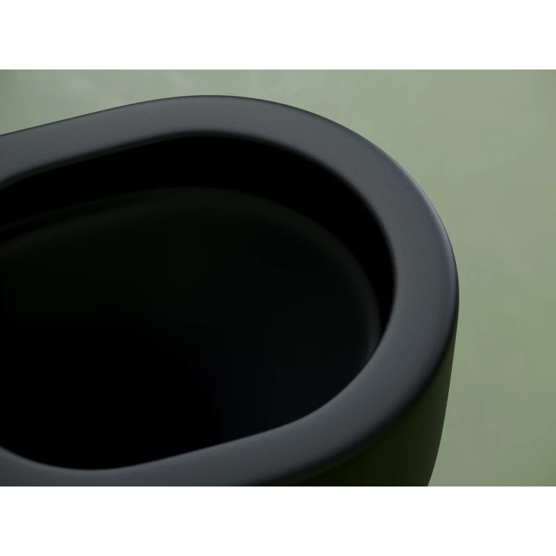 Унитаз подвесной Ceramica Nova Ulma CN4006MB безободковый, с сиденьем микролифт, черный матовый
