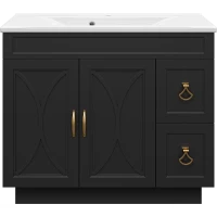 Тумба черный матовый 97,3 см Misty Амбра П-Амб0100-021-2Я