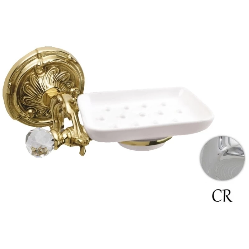 Мыльница с держателем хром Art&Max Barocco Crystal AM-1786-Cr-C Мыльница с держателем хром Art&Max Barocco Crystal AM-1786-Cr-C
