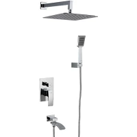 Душевой комплект Gappo G7107 300 мм, со смесителем, хром