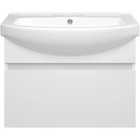 Тумба под раковину Misty Монро Э-Мнр01075-011Я 71,7 см, подвесная, белый глянец/белый матовый