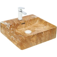 Раковина-чаша WeltWasser Elbach 2177 M846 10000004544 42x42 см, накладная, коричневый мрамор