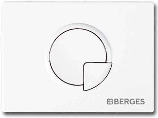 Кнопка смыва Berges Novum R1 040021 для инсталляции, белый глянец