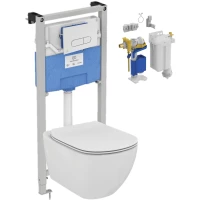 Комплект подвесной унитаз T007901 + T352701 + система инсталляции R020467 + R0117AA + R018667 Ideal Standard Prosys Tesi R029901 