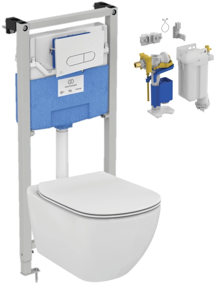 

Комплект подвесной унитаз T007901 + T352701 + система инсталляции R020467 + R0117AA + R018667 Ideal Standard Prosys Tesi R029901