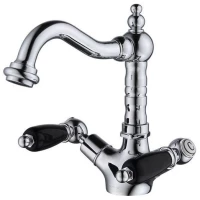 Смеситель для раковины с донным клапаном Caprigo Adria Classic Black Edition 03B-526-crm 