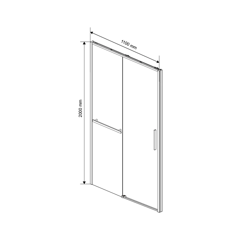 Душевая дверь 110 см Vincea Slim Soft VDS-1SS110CL прозрачное