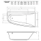 Акриловая ванна 160x90 см левая Vayer Boomerang GL000010848 - 4