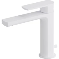 Смеситель для раковины Newform Haka 72010.01.014 с донным клапаном, белый матовый