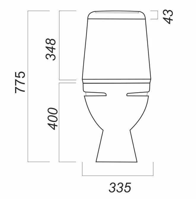 Унитаз-компакт косой выпуск с сиденьем дюропласт с микролифтом Sanita Идеал комфорт S900802 - фото 4