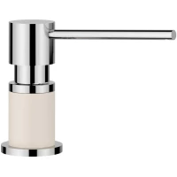 Дозатор для жидкого мыла Blanco Lato 526955 300 мл, встраиваемый, для кухни, хром/мягкий белый 