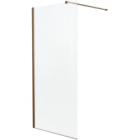 Душевая перегородка Knotlor Velum WI100CG1RB 100 см, профиль бронза матовая, стекло рифленое