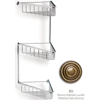 Полка для ванной Stil Haus 569(25) угловая, тройная, бронза