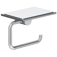 Держатель туалетной бумаги Kludi Vela R 5897105 с полкой для телефона, хром