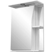 Зеркальный шкаф 50x70 см белый глянец/белый матовый L Stella Polar Винчи SP-00000033
