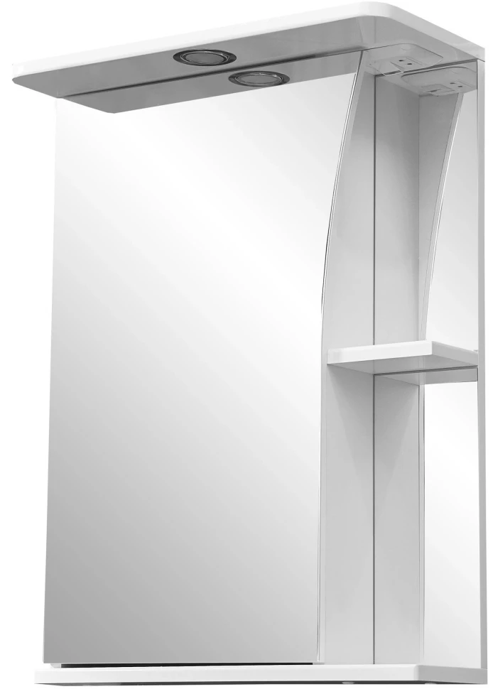 Зеркальный шкаф 50x70 см белый глянец/белый матовый L Stella Polar Винчи SP-00000033