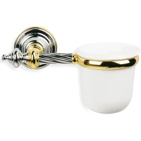 Стакан для зубных щеток Stil Haus Giunone G10(02) настенный, хром/золотой