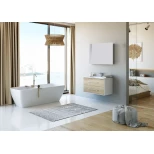 Комплект мебели дуб сонома/белый глянец 97,2 см Aqwella 5 Stars Miami Mai.01.10 + Mal.10.04.D + Mai.02.07