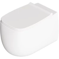 Унитаз подвесной Alice Nur 33120101 безободковый, белый глянец