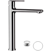 Смеситель для раковины Remer Vanity V10LBO с донным клапаном, белый матовый