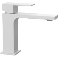 Смеситель для раковины Kaiser Cube 01211-4 белый матовый