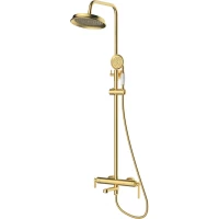 Душевая система BelBagno Boheme BOHEME-VSCM-BORO 225 мм, со смесителем, золотой матовый