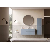 Комплект мебели ORKA Moonlight 5001507 + 3001348 120 см, подвесной, голубой матовый