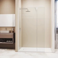 Душевая перегородка RGW WA-051W (WA-010W+Z-071W) Walk-in 351005103-15 130 см, профиль белый, стекло прозрачное