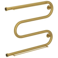 Полотенцесушитель водяной 500x650 золотой матовый Сунержа М-образный 2 полки 032-0008-5065