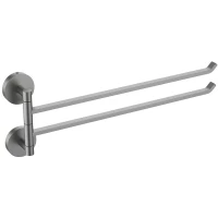 Полотенцедержатель Aquatek Бетта AQ4613BGM 41,3 см, поворотный, двойной, оружейная сталь матовый