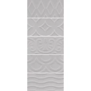 Плитка 16018 Авеллино серый структура Mix 7.4x15