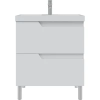 Тумба под раковину Санта Антарес 700517 69 см, напольная, белый глянец